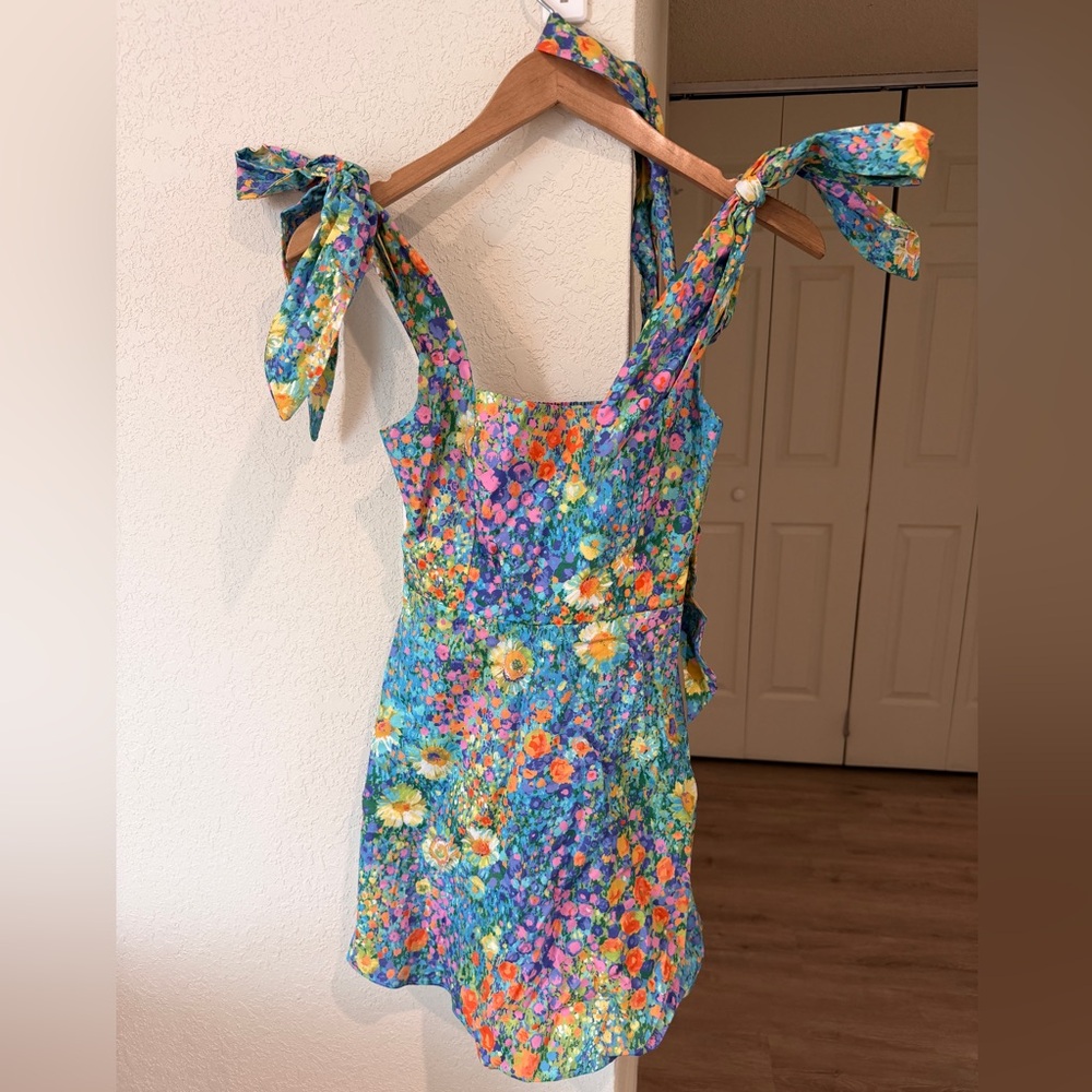 Show Me Your Mumu Claire Mini Dress - Painterly Petals (XS) (NWT)